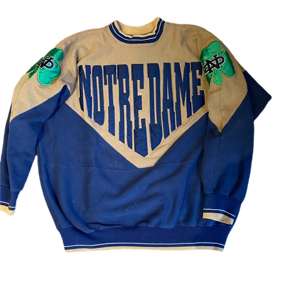 Notre Dame embroidered vintage sweatshirt XL
